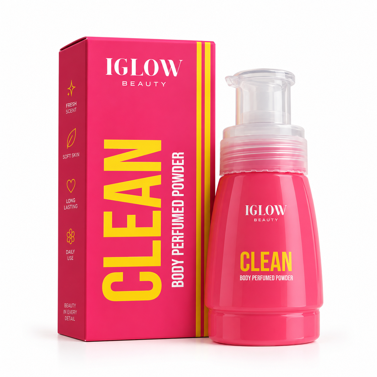 🎀 IGLOW CLEAN | بودرة جسم معطّرة 🌸🫧💗✨