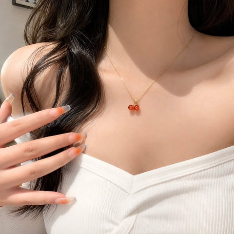 قلادة الكرز  ˚˖🍒 ₊˚. 𝅄 ˚₊ ౨ৎ