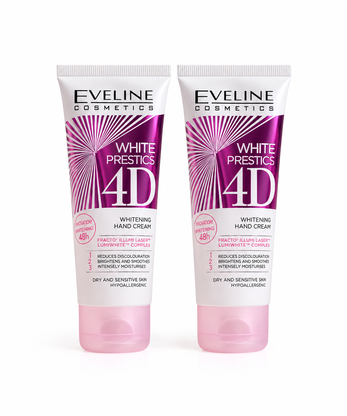 🤍✨ Eveline White Prestige 4D – كريم تفتيح وترطيب اليدين 🧴🌸💗