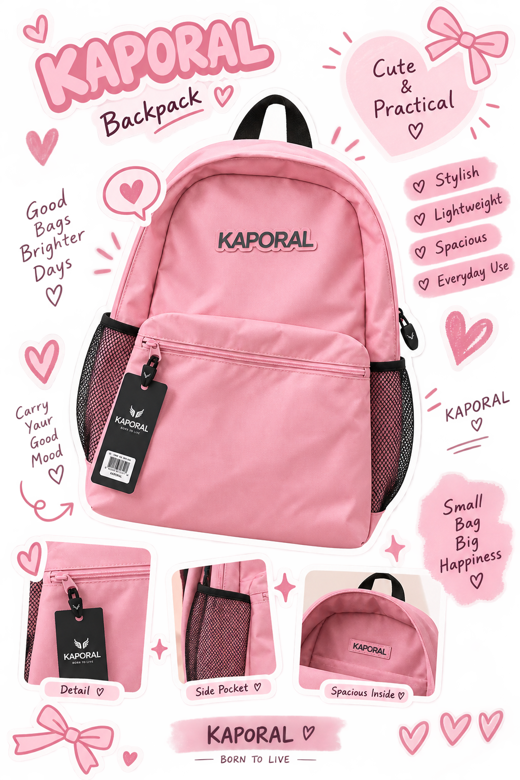 حقيبه مدرسية 🎒💗✨